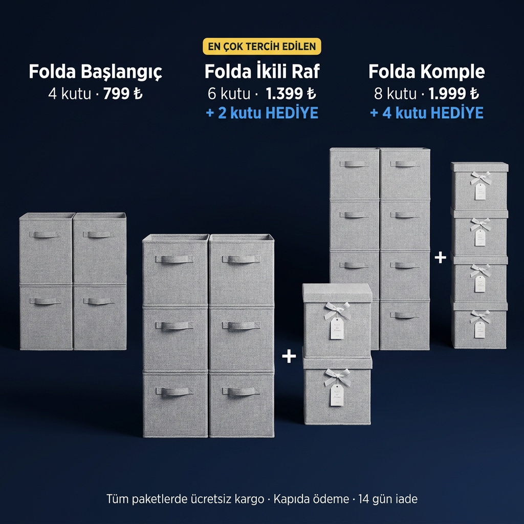 Folda Dolap İçi Düzenleyici Seti