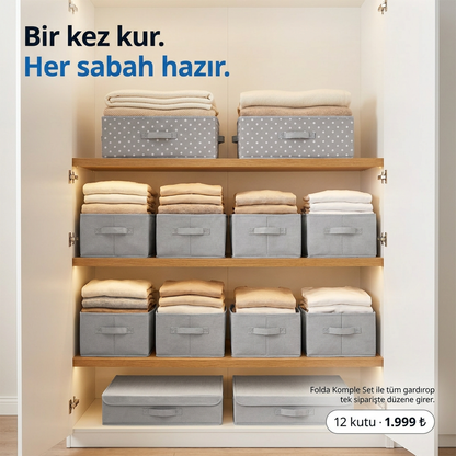 Folda Dolap İçi Düzenleyici Seti